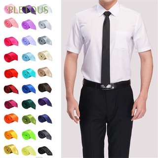 PLETOUS Fashion Tie Slim wedding Necktie Plain Casual Neck Solid Skinny Silk/Multicolor