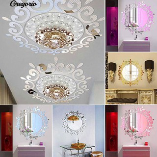 G moderno espejo 3D efecto de pared pegatina de la habitación de la habitación Mural arte DIY decoración del hogar (2)