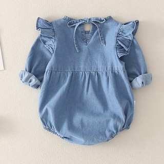 moda bebé algodón denim denim jeans chaleco de manga larga niños y niñas ropa de los niños hermanos y hermanas ropa (2)