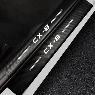 4 unids/set Mazda Atenza Axela CX3 CX4 CX5 puerta del coche puerta puerta umbral placa de desfado placa 3D fibra de carbono pegatina