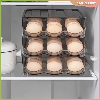 caja de huevos refrigerador auto rodante pato huevos bandeja ahorro espacio hogar cajón contenedor organizador (4)