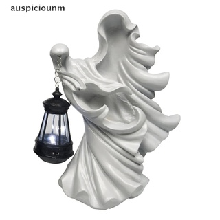 （auspiciounm） Hell Messenger With Lantern Ghost Seeking Light Witch Statue Halloween Ornament On Sale