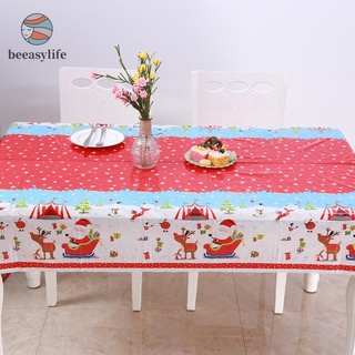 cubierta de tela de mesa de dibujos animados patrón decoración para fiesta de navidad hogar banquete