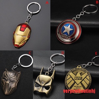 (hhhot+) llavero de Metal Marvel vengadores Spider man Iron man máscara llavero regalo juguetes