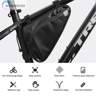 Myhomever - bolsas triangulares para bicicleta, a prueba de polvo, impermeables, para ciclismo, bolsa de tubo frontal (2)