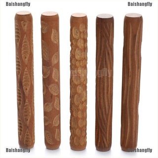 [BSF] herramientas de cerámica para tallar en madera, textura de cerámica, rodillo de barro, barra de patrón en relieve [Baishangfly]