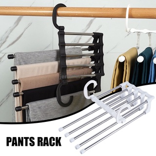 percha de pantalones multicapa horizontal o verticalmente plegable de acero inoxidable estante de ropa armario de almacenamiento para corbata bufanda