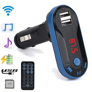 Reproductor Multimedia de coche Bluetooth inalámbrico FM transmisor MP3 reproductor manos libres Kit de coche USB TF SD remoto winwinplus