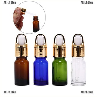 Arichblue 1pc 10 ml vacío gotero aceite esencial botella de vidrio recargable gota líquida botellas