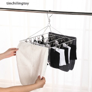 [tinchilingtoy] 25/30/40/50peg percha ropa airer secadora lavandería metal calcetín ropa interior gancho [caliente]