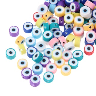 [rut] Cuentas Mal de ojos de 10 mm polimerticuladas coloridas mixtas Diy Para collar Br551