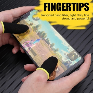 1 par de dedos cubierta controlador de juego para PUBG a prueba de sudor no rasguño sensible pantalla táctil Gaming Finger pulgar manga guantes (1)