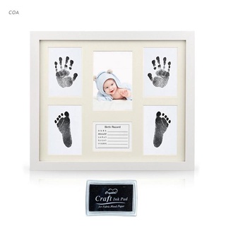 COA Newborn Handprint Footprint Picture Frame Photo Ornaments Baby Birthday Keepsake Shower Gift