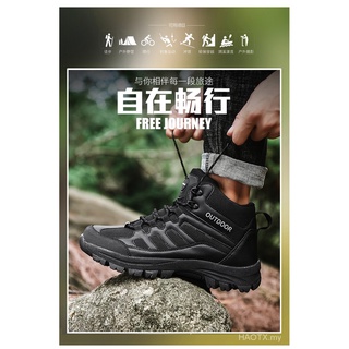 TREKKING Gran tamaño 39-49 al aire libre botas de caza de los hombres de alta parte superior senderismo senderismo zapatos para los hombres transpirable antideslizante deportes escalada Rock zapatillas de deporte hombre zviN (3)