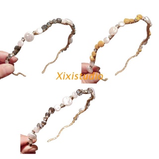 Xixi Tiara De cabello hecha a mano con Glitter/imitación De perlas/Cristal/enfriamiento/Ondulado