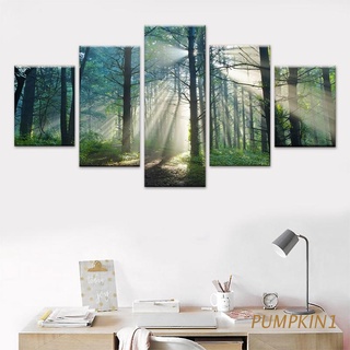 calabaza 5 piezas sin marco árboles forestales arte lienzo impresiones cuadros de pared pinturas modernas para sala de estar dormitorio decoraciones del hogar