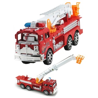 simulación motor de bomberos tire hacia atrás juguete inercial camión de bomberos juguete de los niños coche de juguete grande inercia simulación camión de bomberos escalera el juguetes