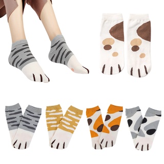 calcetines cortos de algodón lindo gato garra suave mujeres tobillo calcetines para primavera otoño