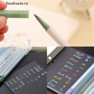 [foodtaste] juego de bolígrafos finos metálicos de color 10 piezas/marcador de lápices diy álbum dauber impermeable [co] (9)
