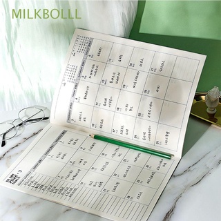 milkbolll agenda escolar planificador de oficina diario bloc de notas organizador cuaderno nuevo libro nota diario diario cuaderno cuaderno