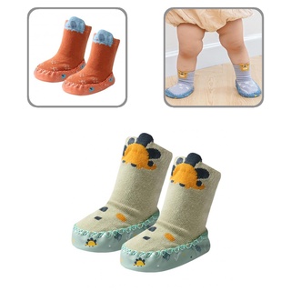 bringou.co 6 Colors Baby Socks Cartoon Pattern Print Toddler Socks Wear Resistant for Home