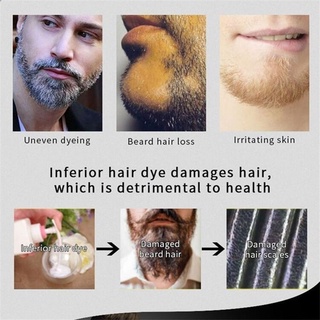 Hs 15ML tinte crema rápido bigote barba tinte cabello colorear negro hombres moda ennegrecimiento champú (4)