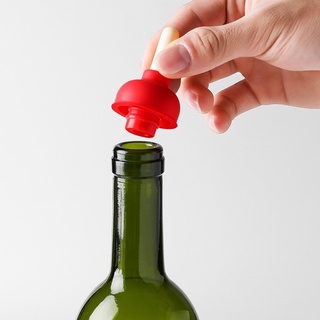 TDMN botella de vino en forma de calabaza tapón creativo de silicona sellado fresco mantenimiento botella c