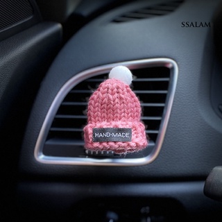 coche aromaterapia clip de punto sombrero forma suave lana hilo auto salida de aire ambientador perfume clip para coche