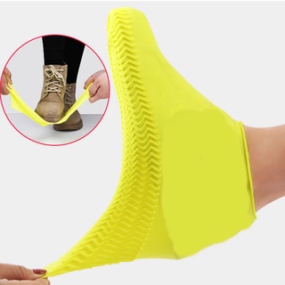 Material De Silicona Botas De Zapatos Cubre Impermeable Espesar Unisex Protectores Lluvia Para Interiores Al Aire Libre Días Lluviosos Reutilizables (1)
