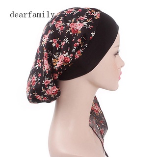 Mujer cáncer cabeza bufanda quimio pérdida de cabello sombrero turbante Pre-atado Headwear Bandana