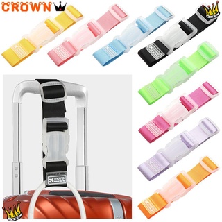 CROWN Adjustable Luggage Accessories Aircraft Supplies Buckle Button Nylon Straps Portable Travel Accessories Colorful Security Bag Baggage Belt/Multicolor