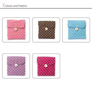 bolsa de almacenamiento simple de lino de algodón servilleta sanitaria bolsa de almacenamiento de tela lindo lunares bolsa de servilleta sanitaria (5)