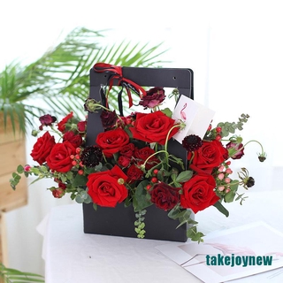 3 piezas caja De regalo Portátil De Papel con ramo De Flores Para boda Hmj caja De Flores (6)