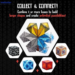 Cube-shashibo Cube magnetico Fidget de Rubik 3D se puede convertir en más de 70 formas melostar