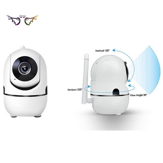 cámara ip inalámbrica wifi 360 cctv cámara mini pet video cámara de vigilancia con monitor de bebé 1080p smart home enchufe de la ue (1)