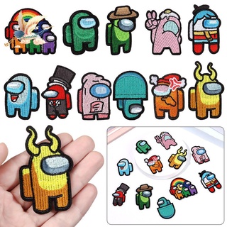 CLYSMABLE Creative Embroidery Patches Embroidered Among Us Clothes Sticker Sewing Clothing Accessories DIY Iron On Patch Cartoon Anime Figure