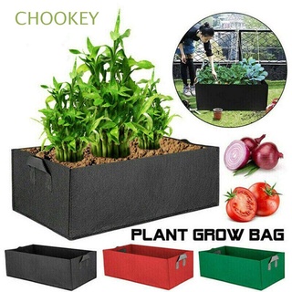 CHOOKEY Reusable Planter Non-Woven Planting Bag Grow Bag Pouch Pocket Handles Square Garden Bed/Multicolor