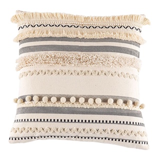 Boho Throw Pillow Cover Rectangle Pillow Case Accent Cushion Covers Beige (4)