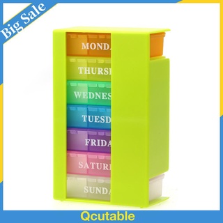 semanal 7 días colorido caja de pastillas medicina almacenamiento organizador kit