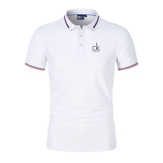 2021 CK hombre clásico Polo de manga corta verano de negocios Casual solapa tenis camisa de Golf camiseta Tops