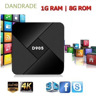 DANDRADE Home Entertainment TV Box Diyomate Receptores Smart D905 4K HDMI Reproductor Multimedia Soporte 3D WIFI