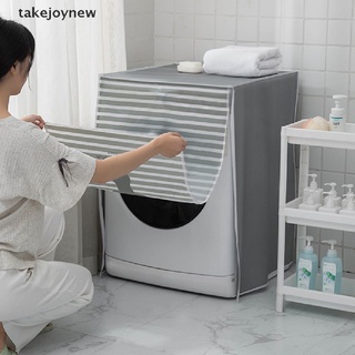 [takejoynew] peva protector solar a prueba de polvo cubierta de lavadora cubierta impermeable caso limpio (3)