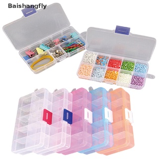 [bsf] caja de almacenamiento de joyas ajustable de plástico para 10 ranuras, organizador de manualidades, abalorios [baishangfly]