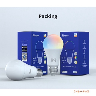 cynna SONOFF Wi-Fi Smart LED Bulb B05-B-A60/ B02-B-A60 WiFi Smart Light Bulb Dimmable RGB Smart cynna