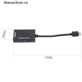 el cable convertidor adaptador micro usb a hdmi para teléfono smartphone hd tv.