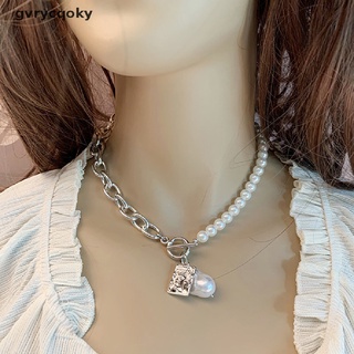[gvrycqoky] collar con colgante de perlas irregulares barroco vintage joyería punk