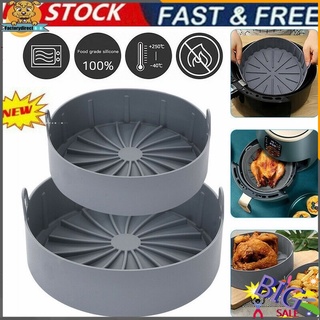 Multifuncional freidora de aire de silicona olla de aire freidora accesorios de horno bandeja de hornear para el hogar cocina hornear