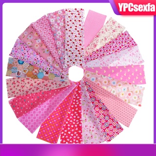 20 piezas de tela de algodón con estampado Floral rosa, para ropa de cama, 20 x 30 cm (1)