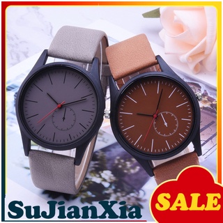 <Sujianxia> reloj de pulsera de cuarzo con correa de cuero sintético Casual para mujer