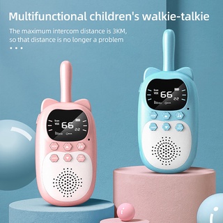 Clrgern Walkie Talkie para niños 3 km inalámbrico con carga Usb con función linterna
